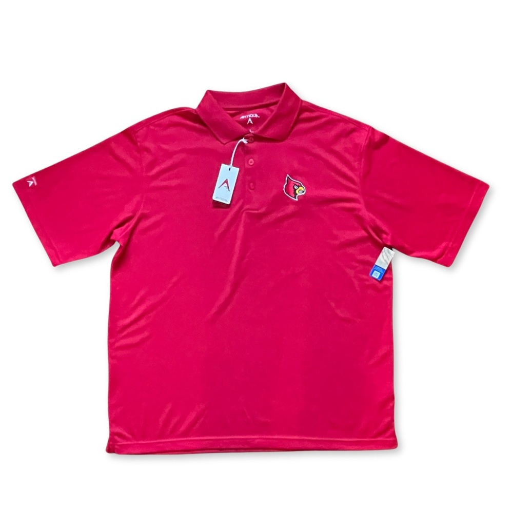 Antigua Cardinals Men’s Short Sleeve Polo Golf Shirt Size L Comfort Fit